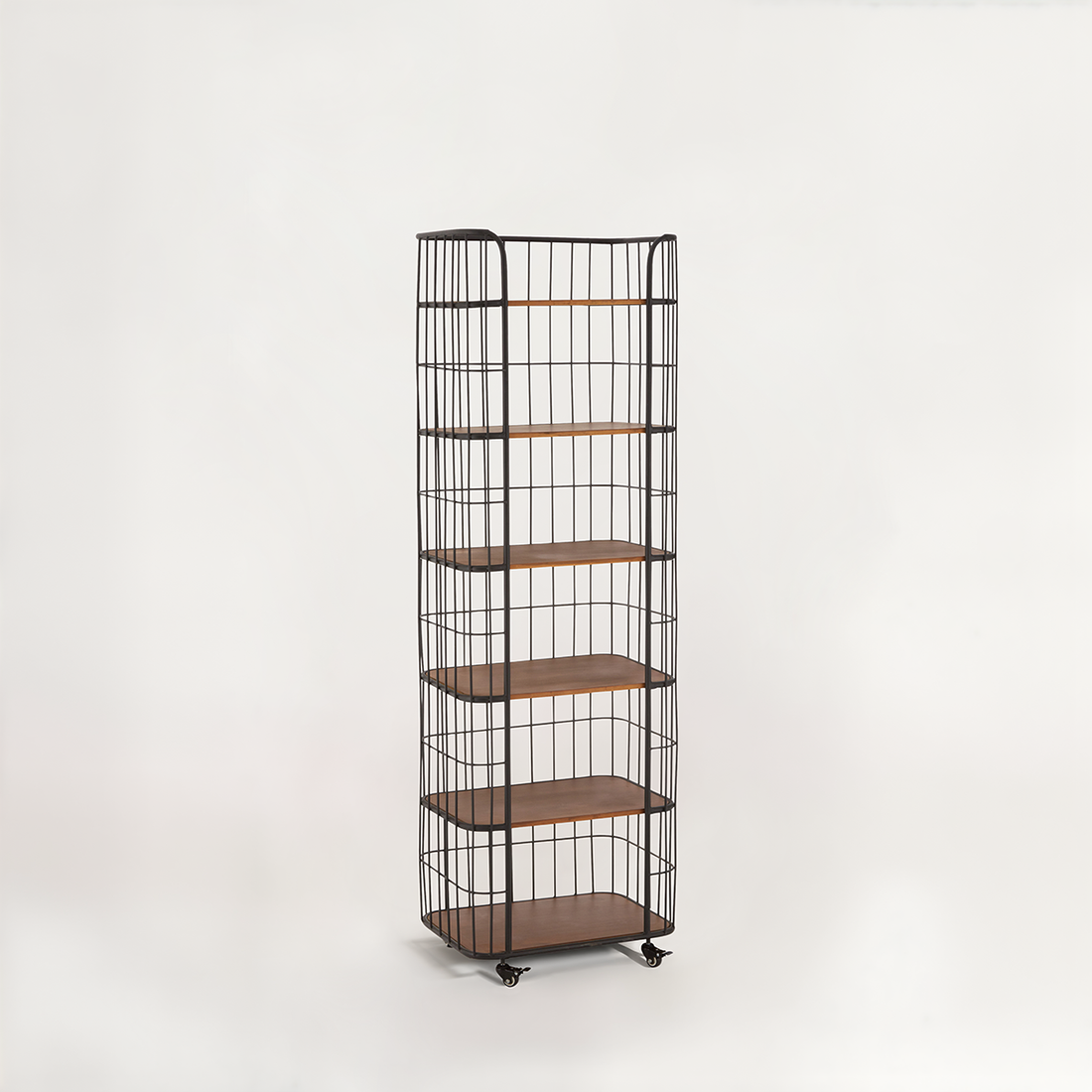 New Foundry Wood and Metal 6 Tier Shelf Unit