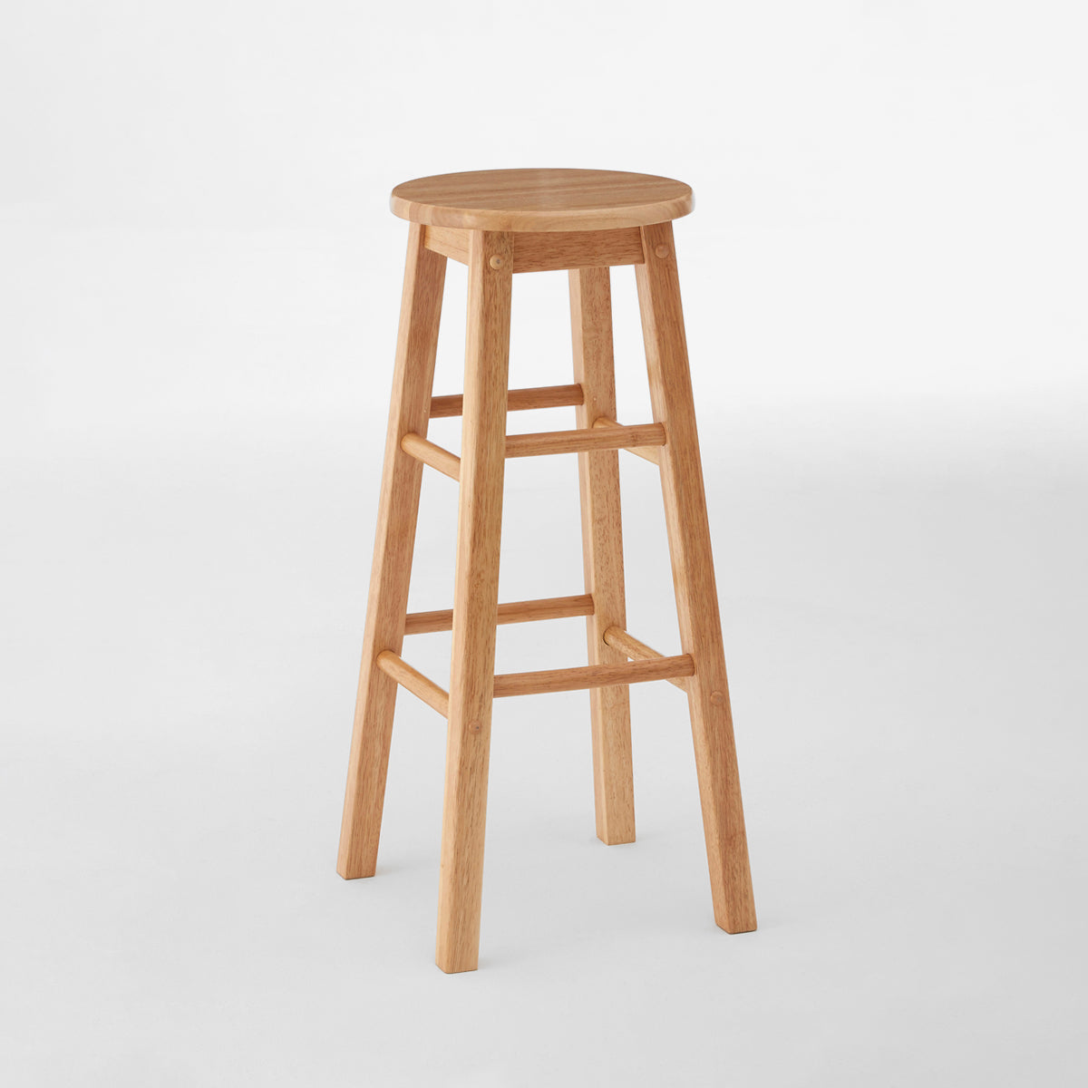 Selby Natural Tropical Hevea Wood Tall Bar Stool