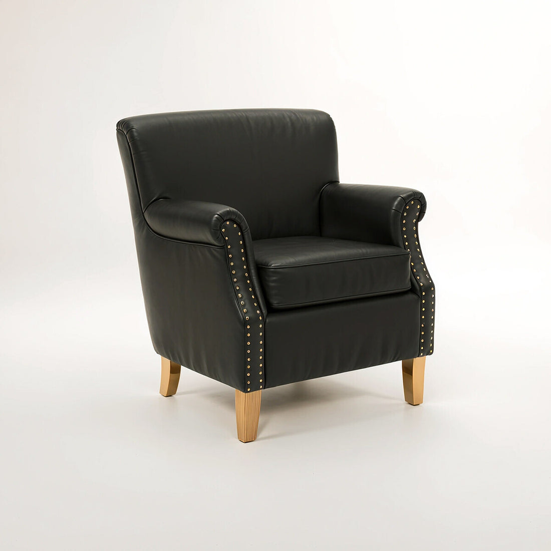 Trinity Brown Leather Effect Armchair