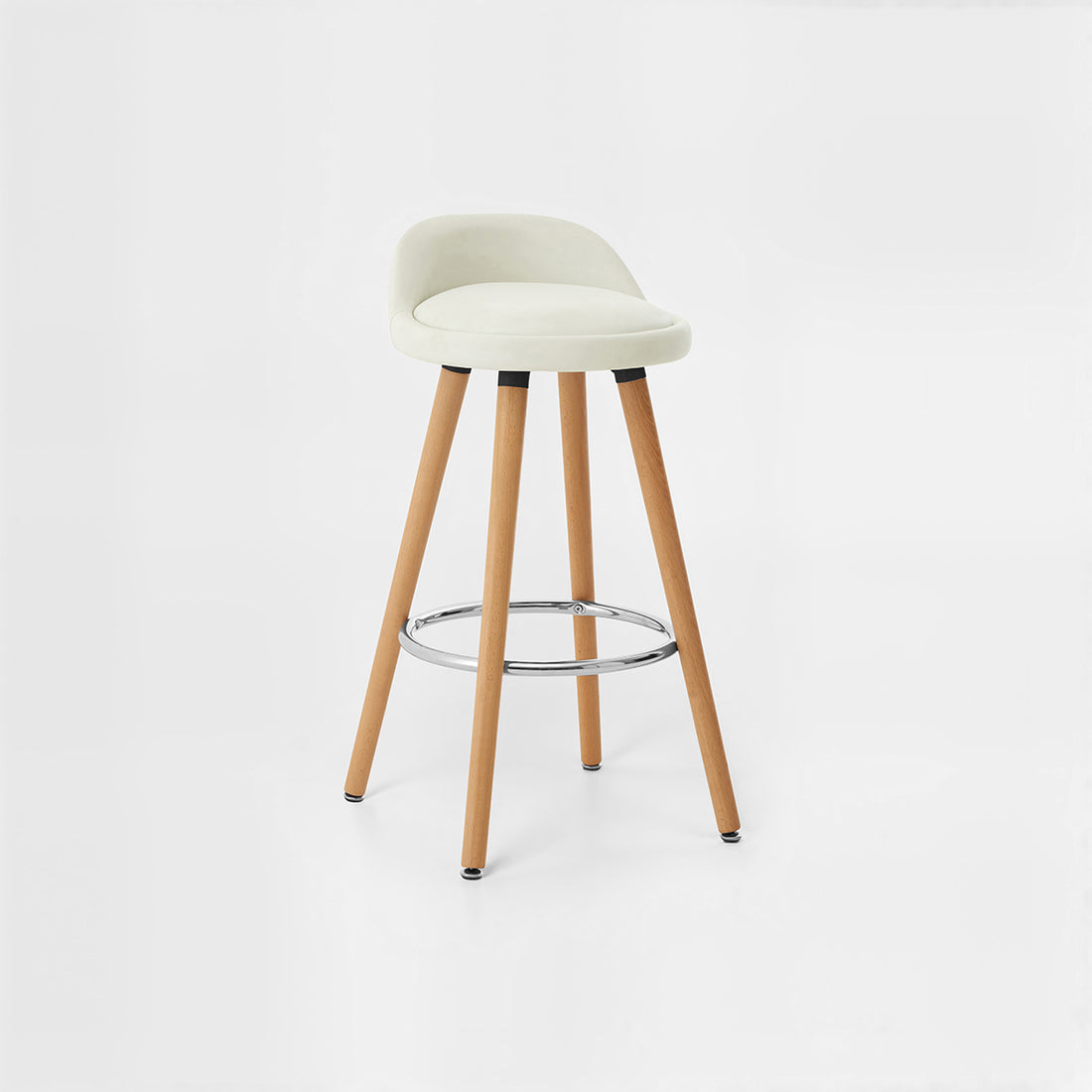 Normann White Bar Stool