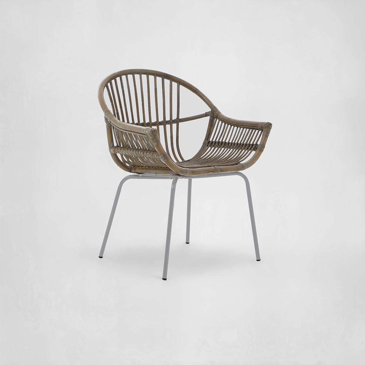 Lagom Grey Wash Natural Rattan Chair