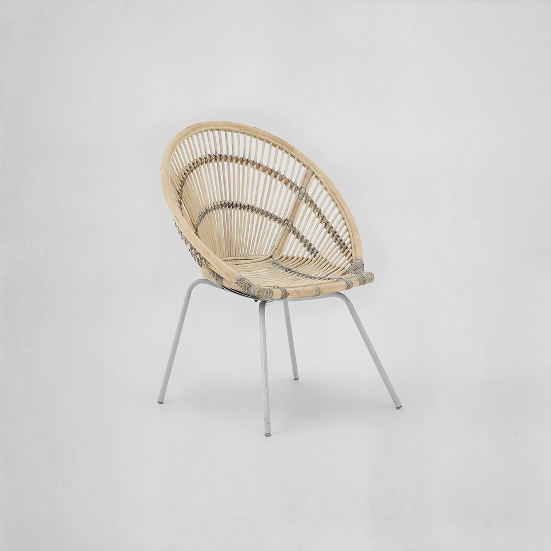 Lagom White Washed Natural Rattan Chair