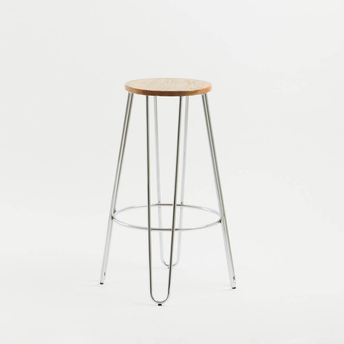 District Chrome Hairpin Stool