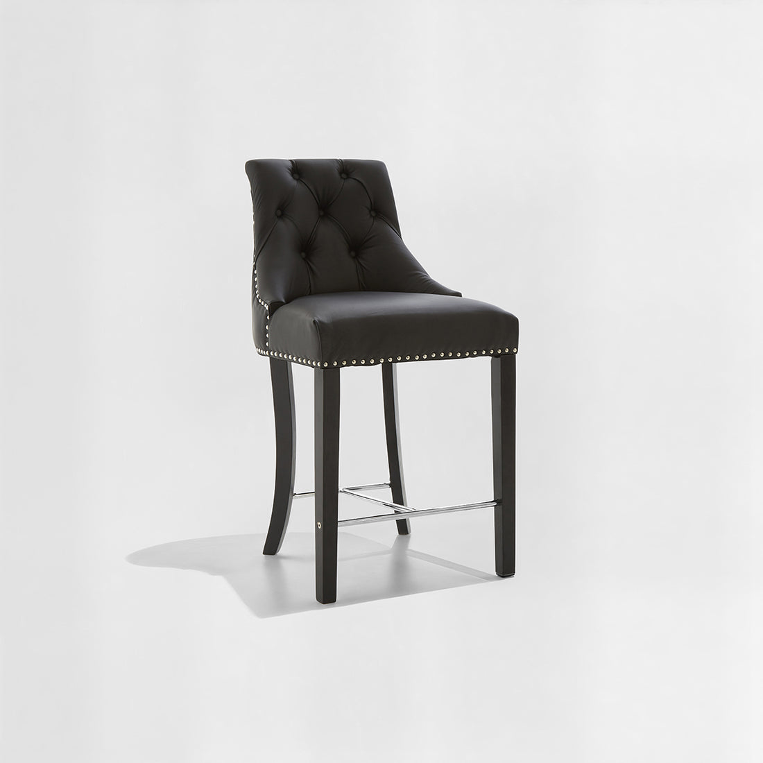 Regents Park Black Faux Leather Bar Chair