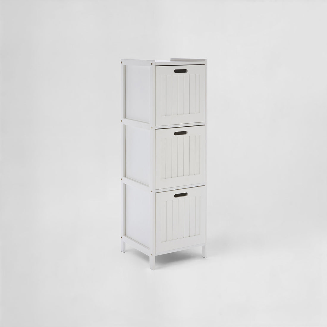 Salon White Wood 3 drawer cabinet