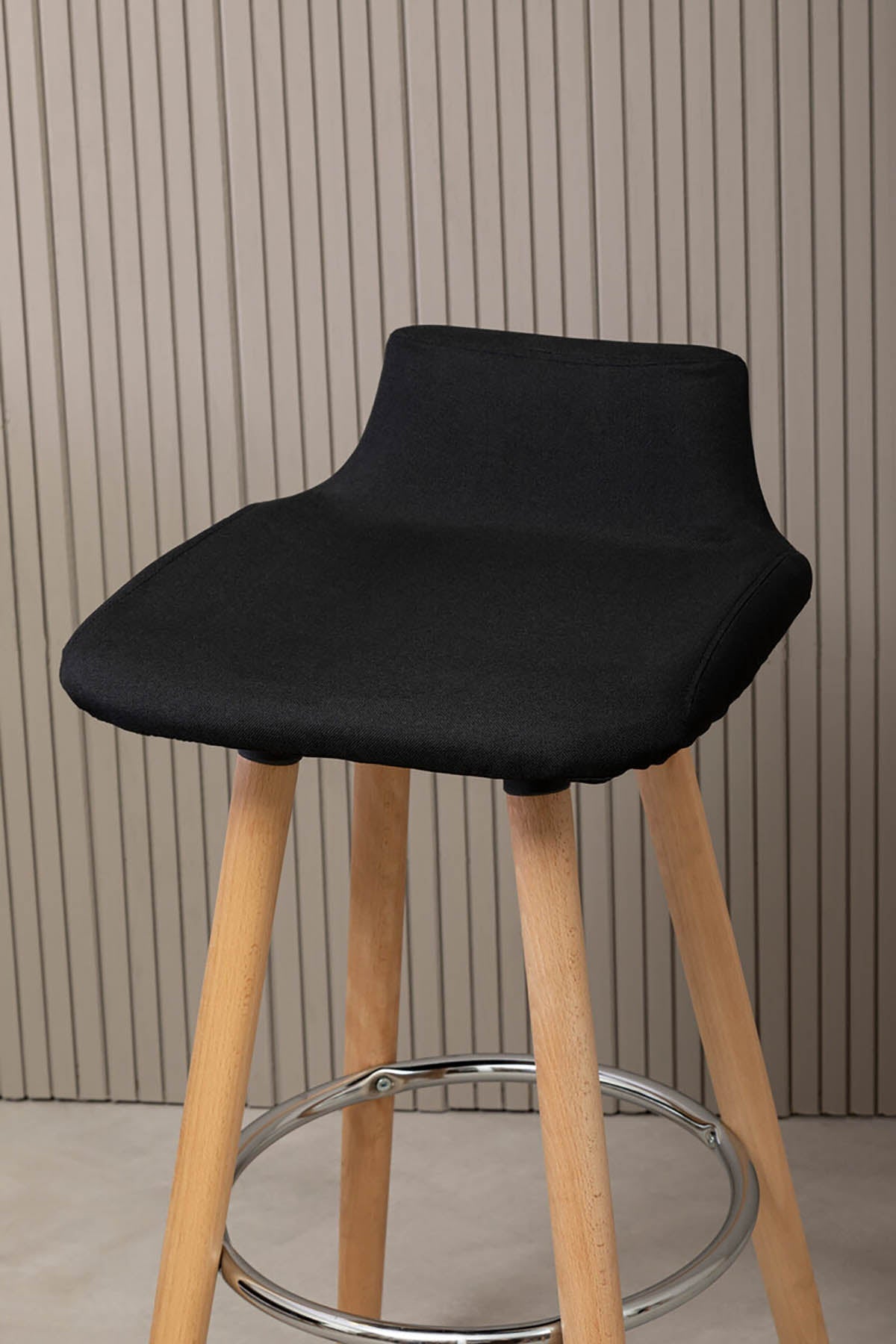 Stockholm Black Leather Effect Seat Bar Stool