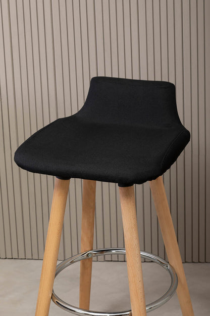 Stockholm Black Leather Effect Seat Bar Stool