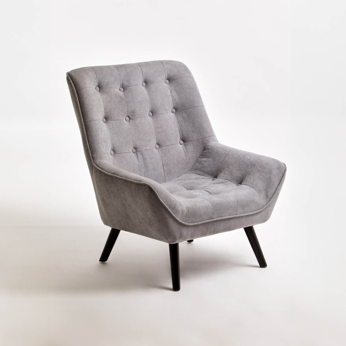 Stockholm Grey Curved Chair