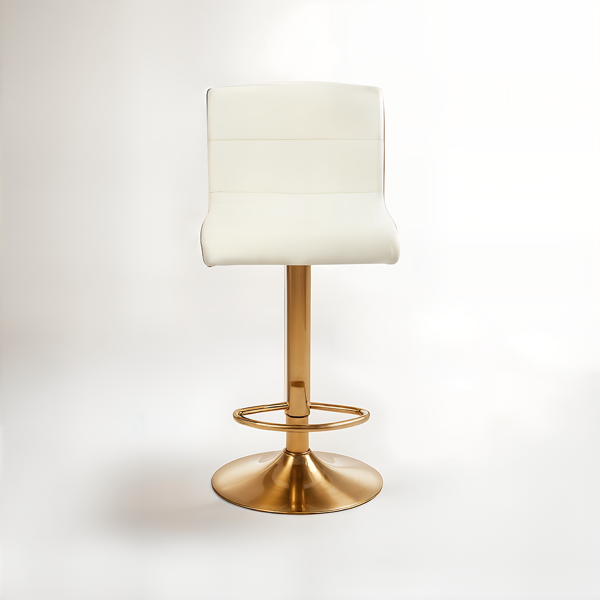 Baina White Seat Bar Stool