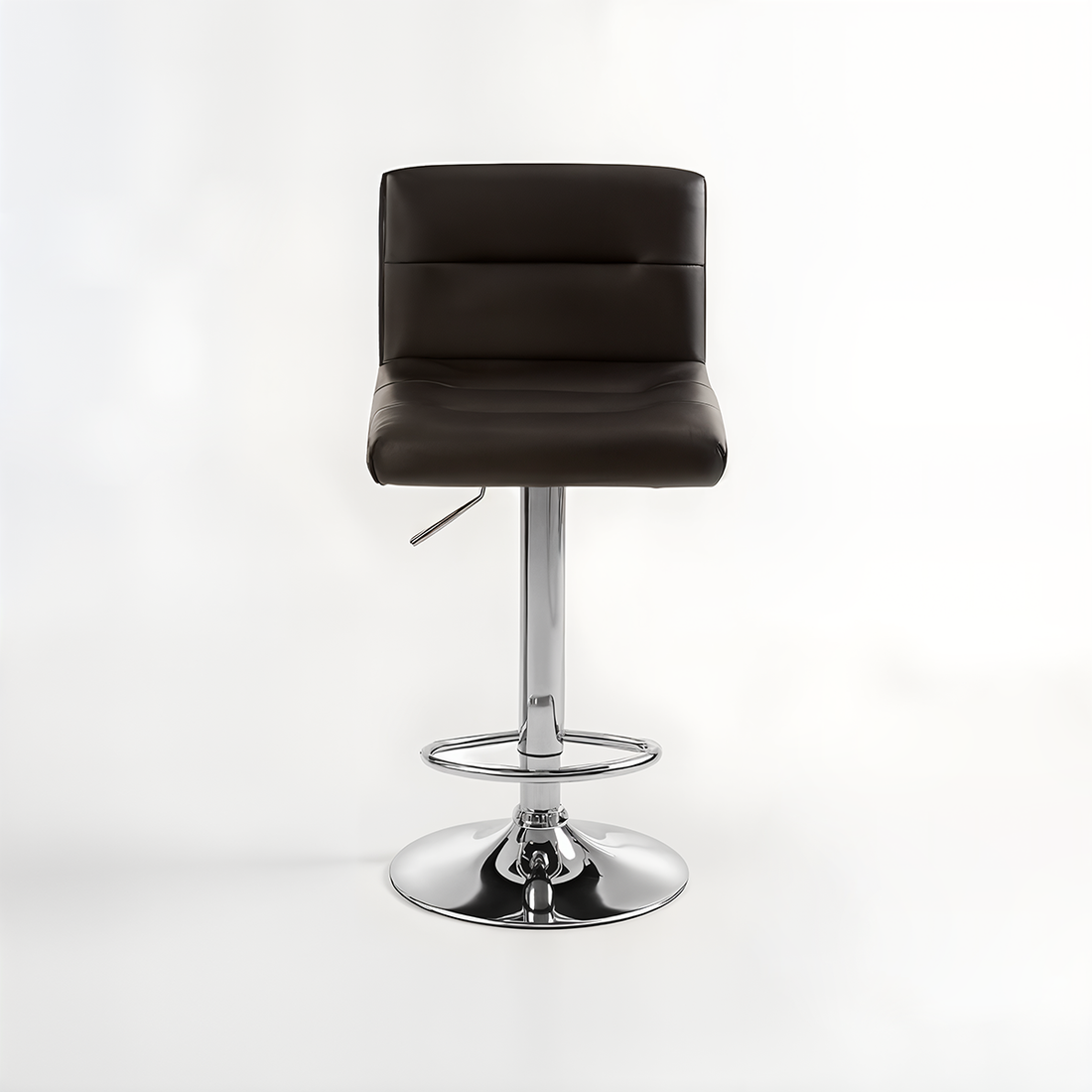 Baina Black Seat Bar Stool With Chrome Base