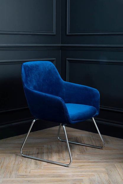 Stockholm Blue Fabric Chair