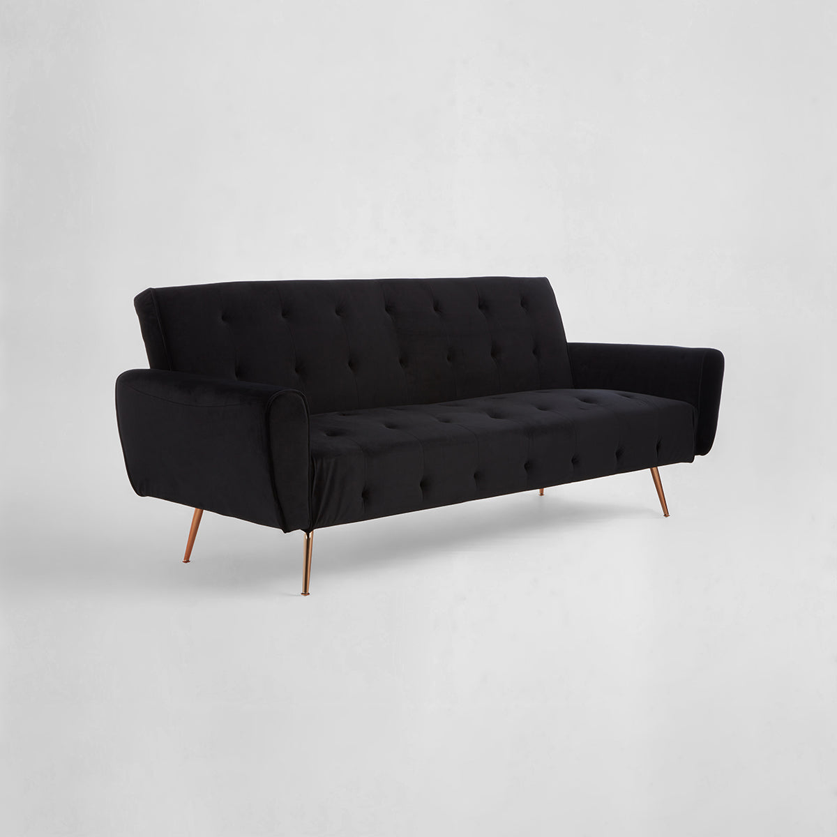 Hayton Black Velvet Sofa Bed