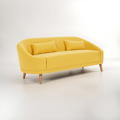 Holland Yellow Linen Sofa