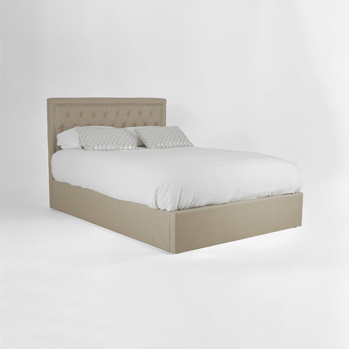 Hannah Beige Ottoman Double Bed