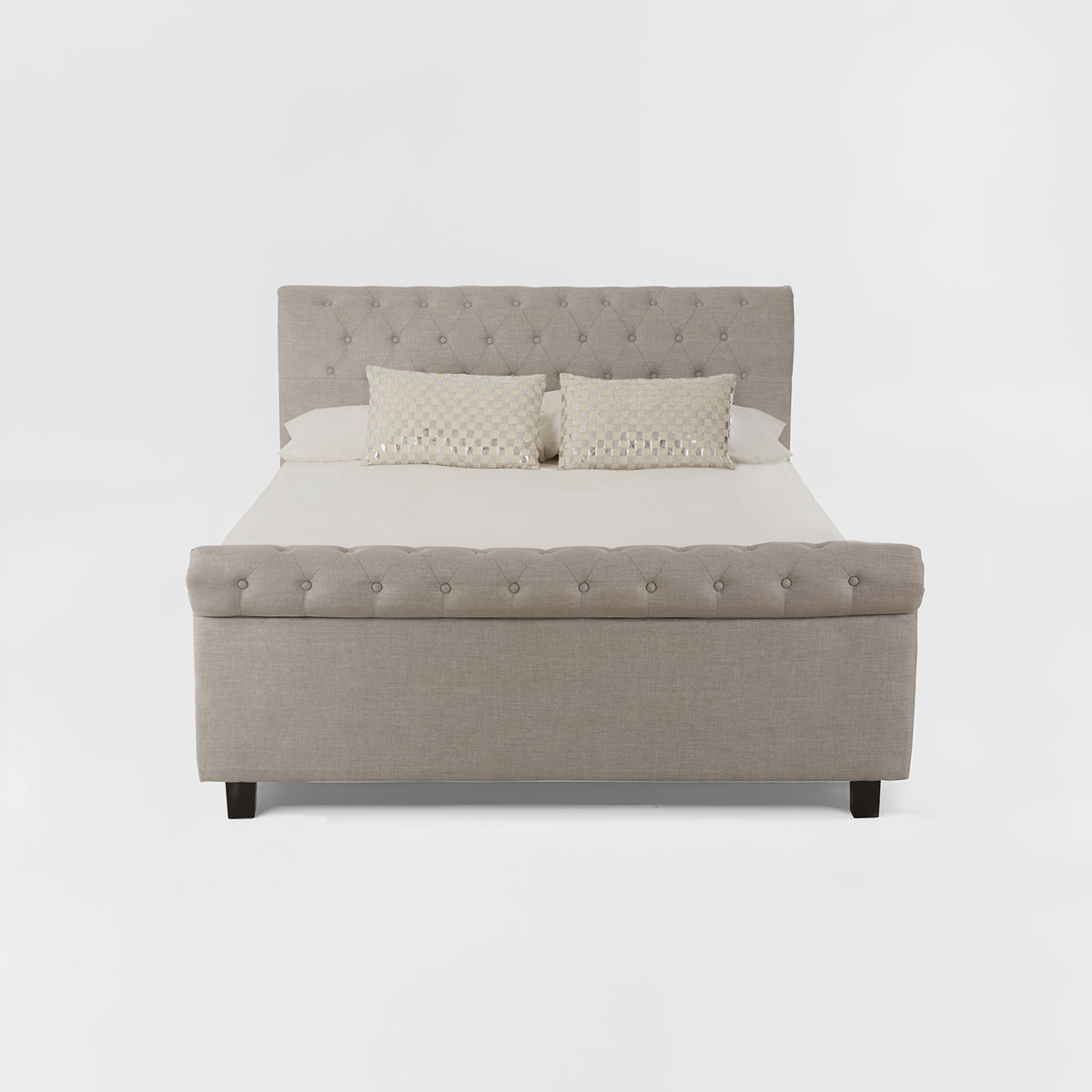 Orlando Light Grey Ottoman King Bed