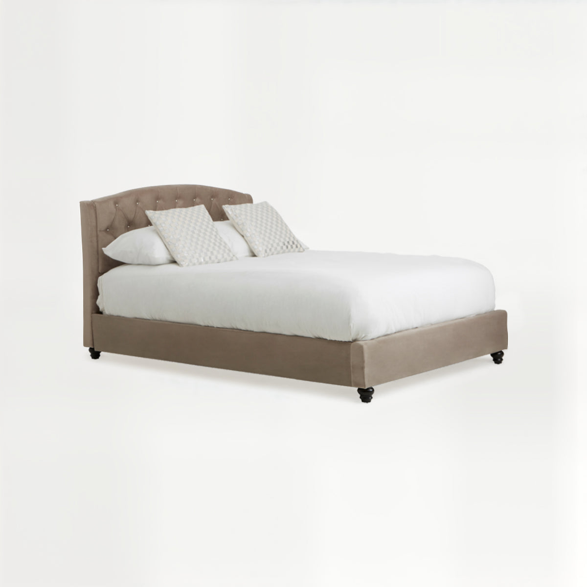 Josephine Mink Brushed Velvet Double Bed