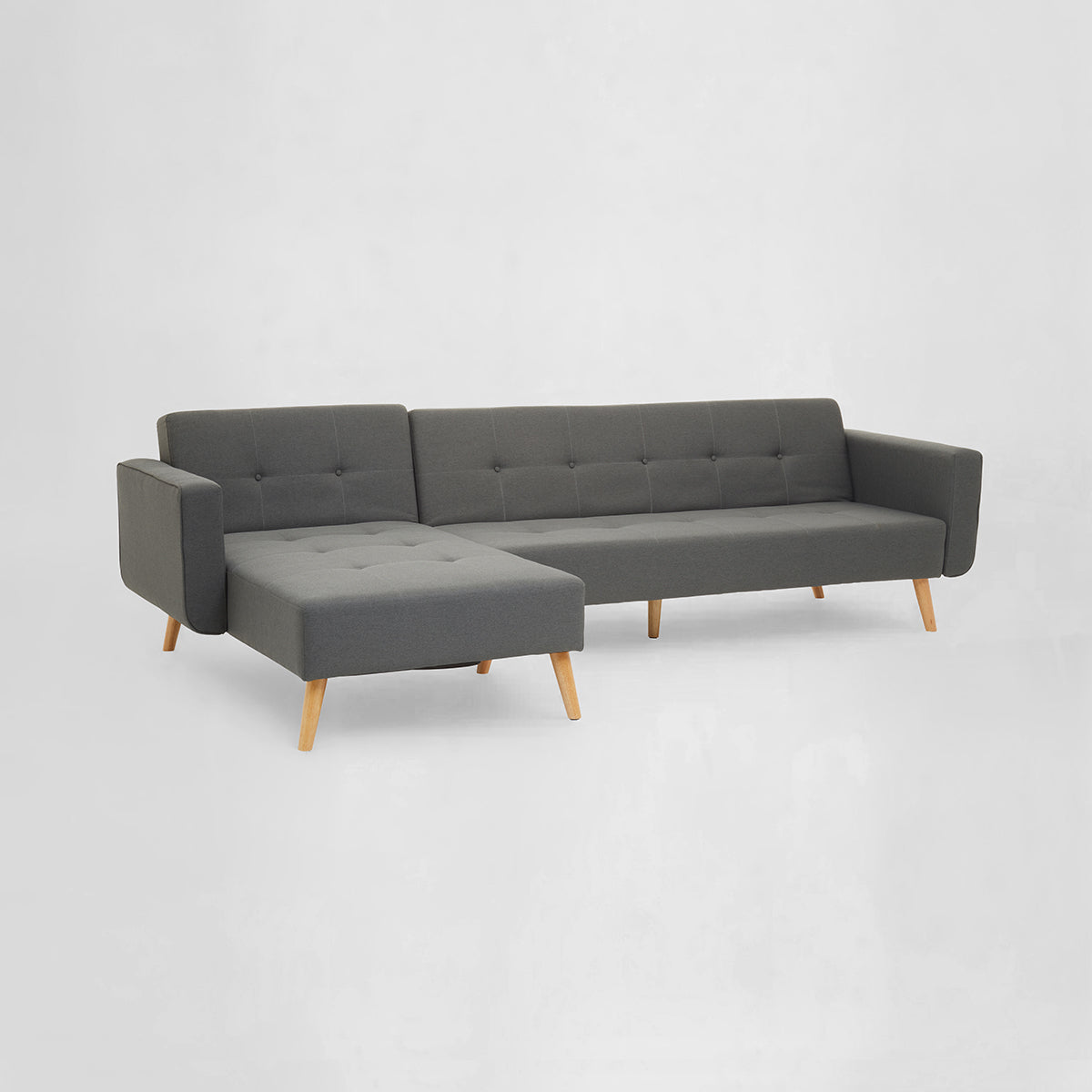 Hansa Hagen Grey Large Corner Sofa Bed