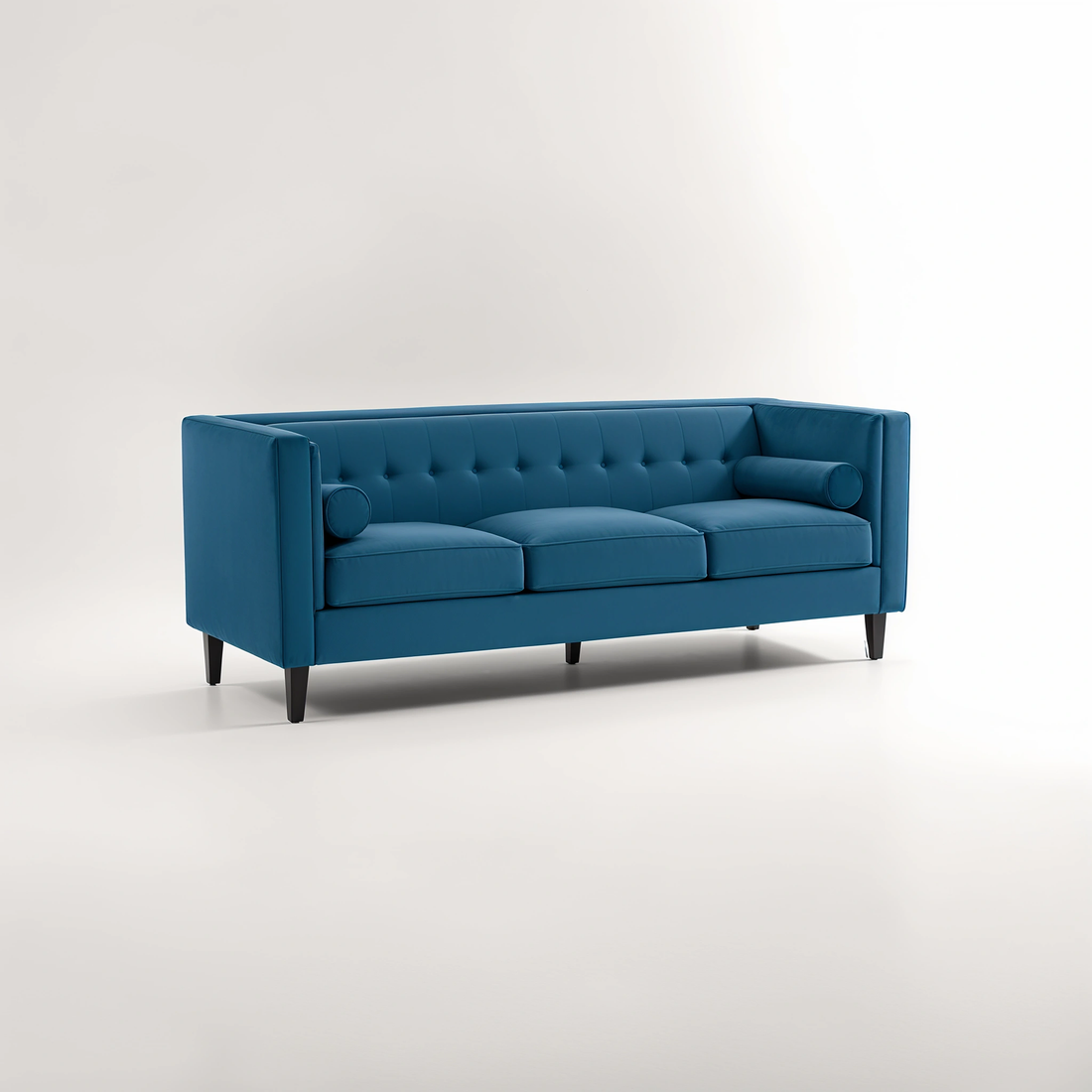 Helia Blue Velvet Sofa