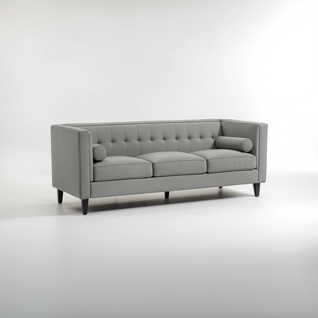 Helia Grey Velvet Sofa