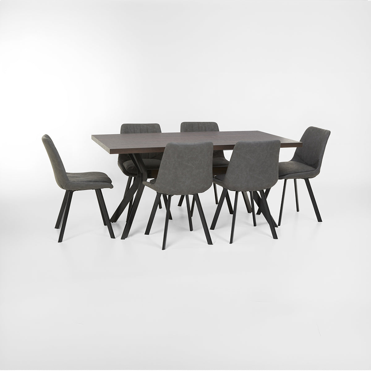 Westford Brown and Grey Rectangular Dining Set