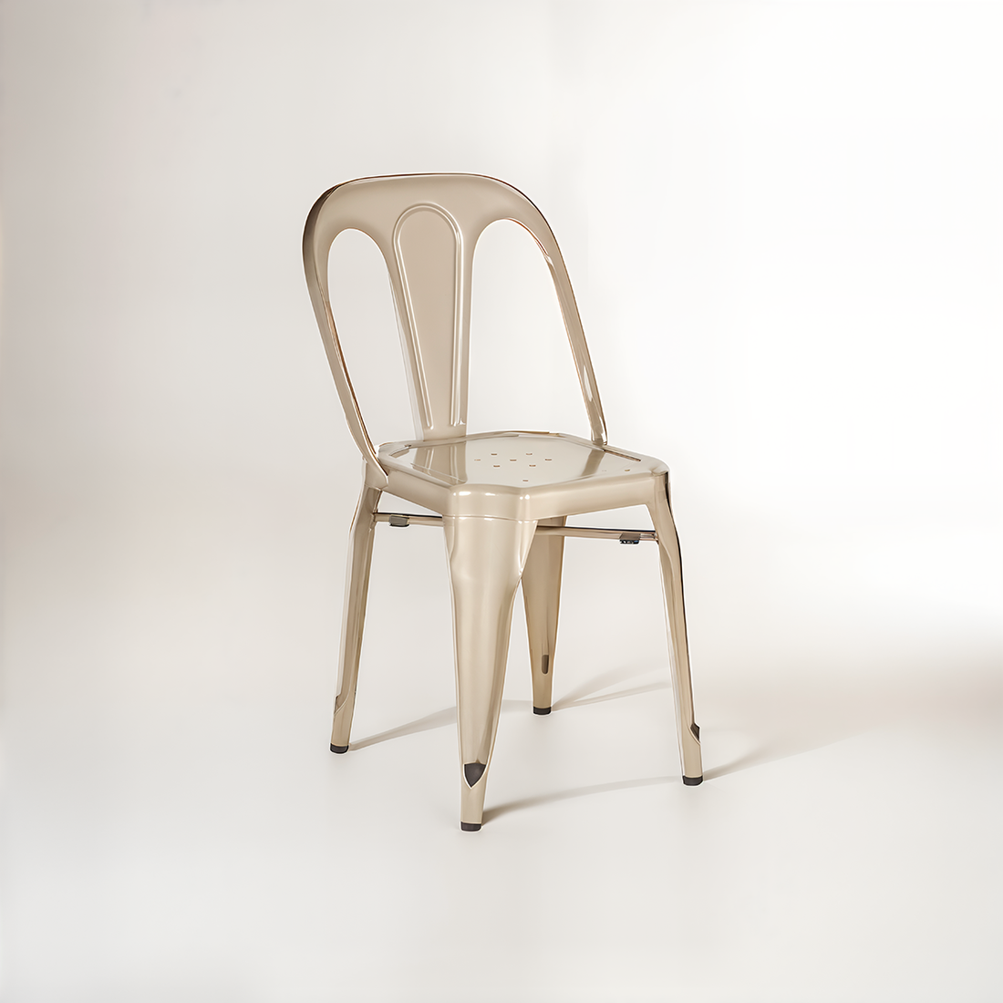 Grange Champagne Finish Metal Chair