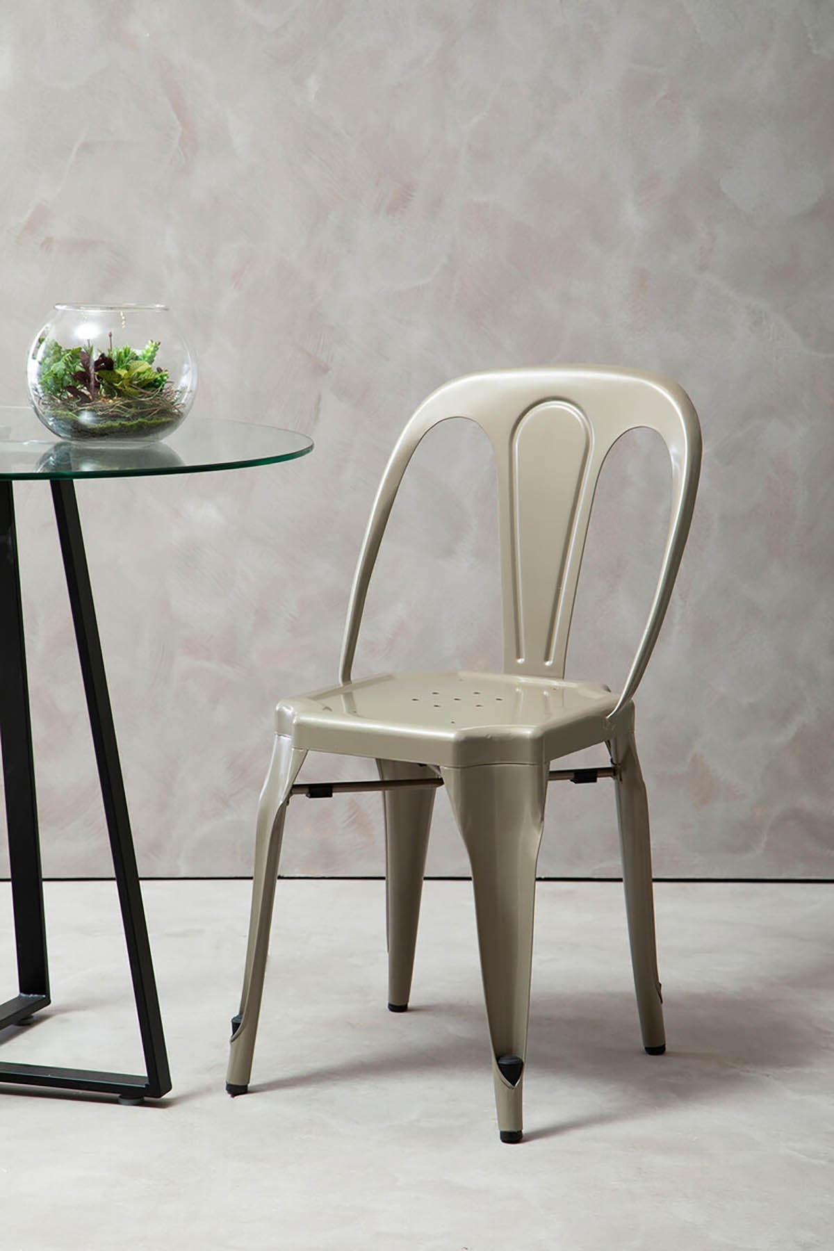 Grange Champagne Finish Metal Chair