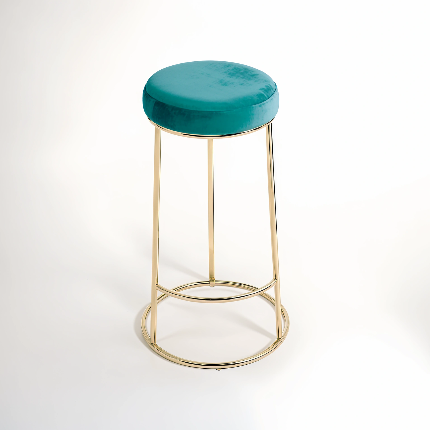 Manhattan Green Velvet Tall Bar Stool