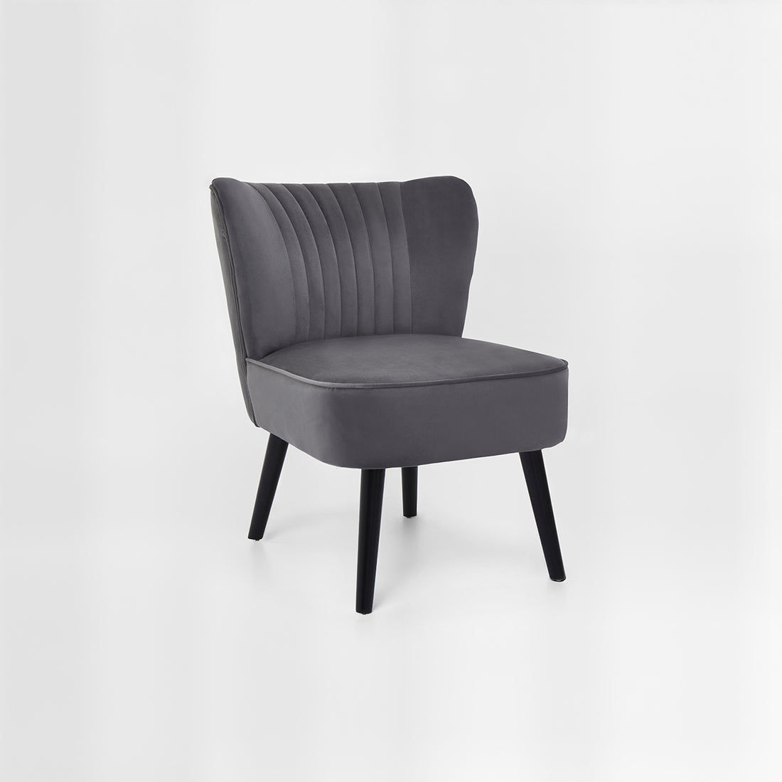 Regents Park Grey Velvet Chair