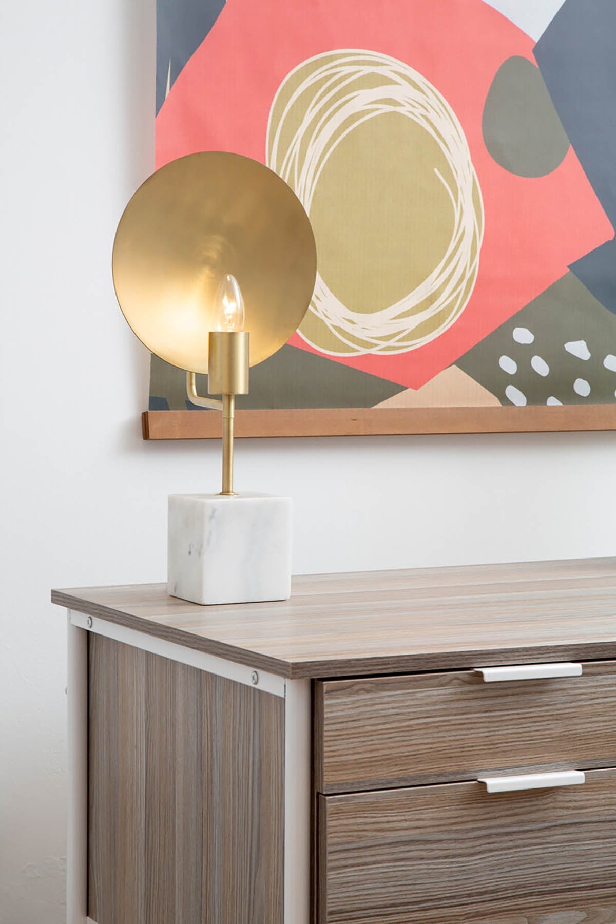 Bradbury Light Oak Veneer Desk With Drawers