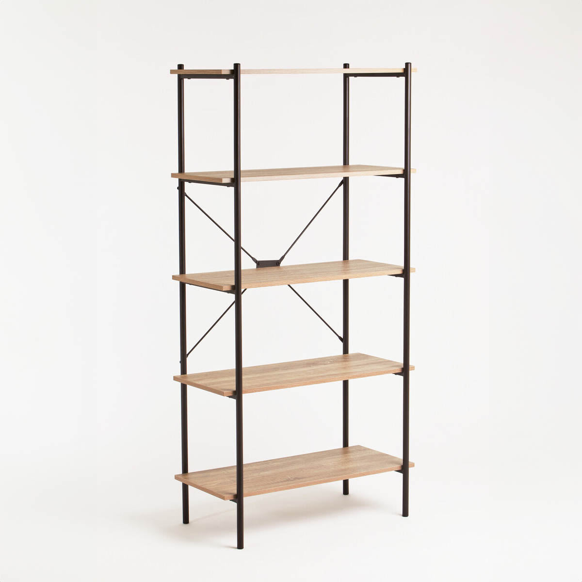 Bradbury Five Tier Grey Oak Shelf Unit