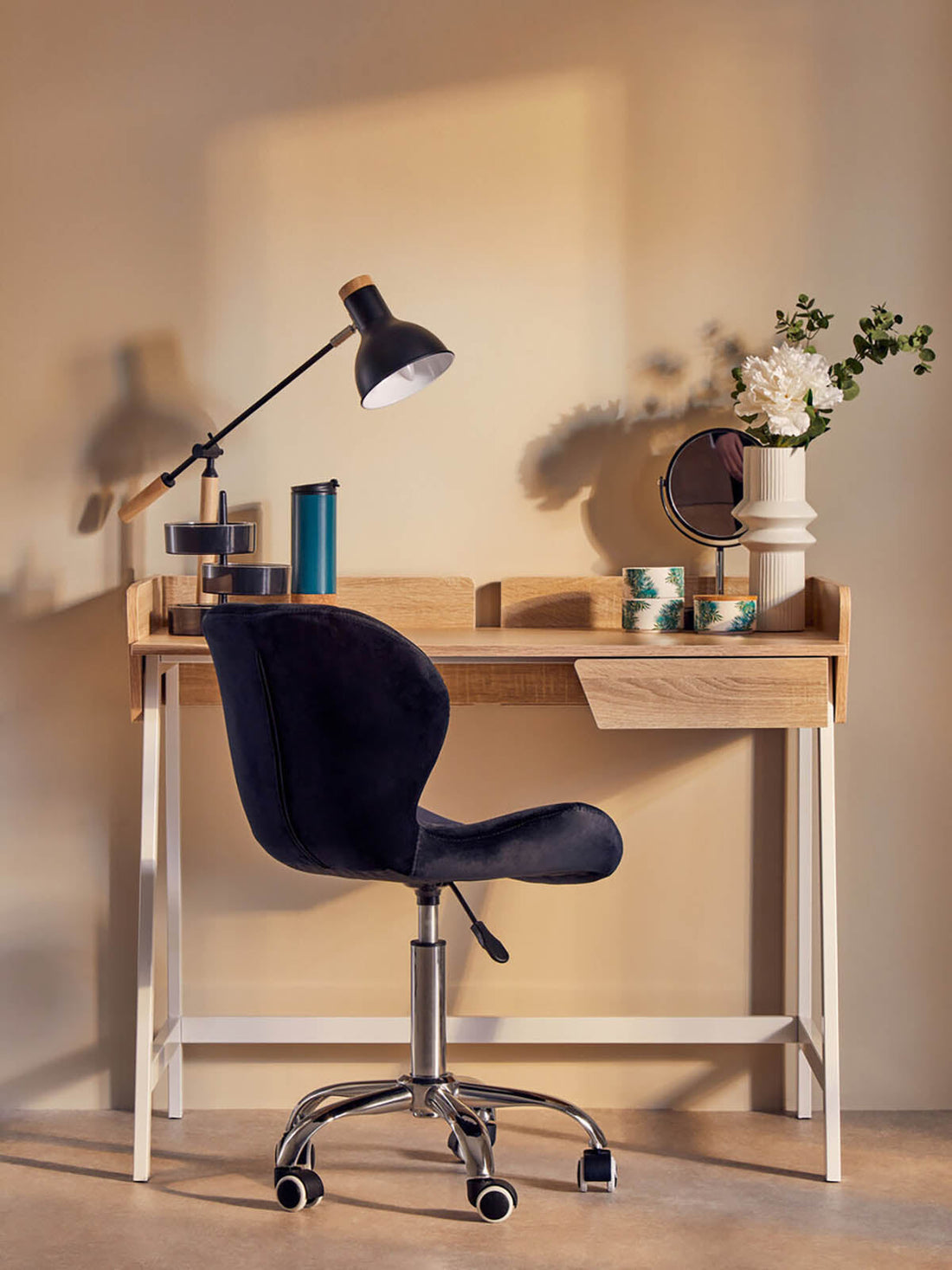 Bradbury Natural Oak One Drawer Desk