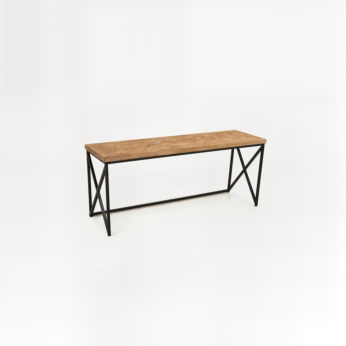 Kickford Coffee Table With Black Iron Frame