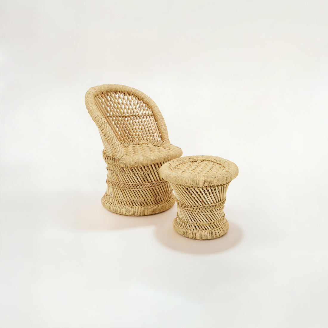 Rowan Childrens Natural Chair And Stool