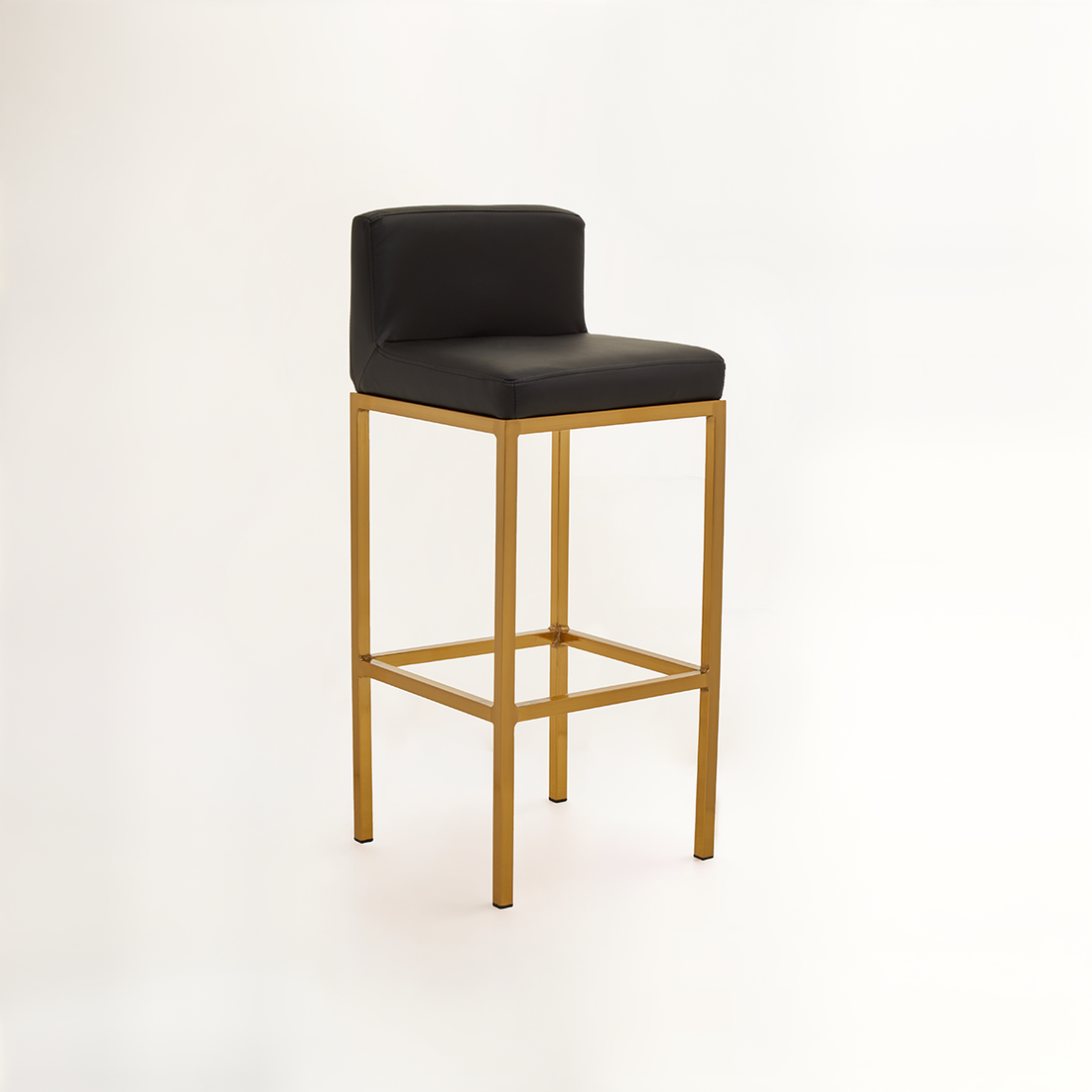 Baina Black And Gold Finish Bar Chair