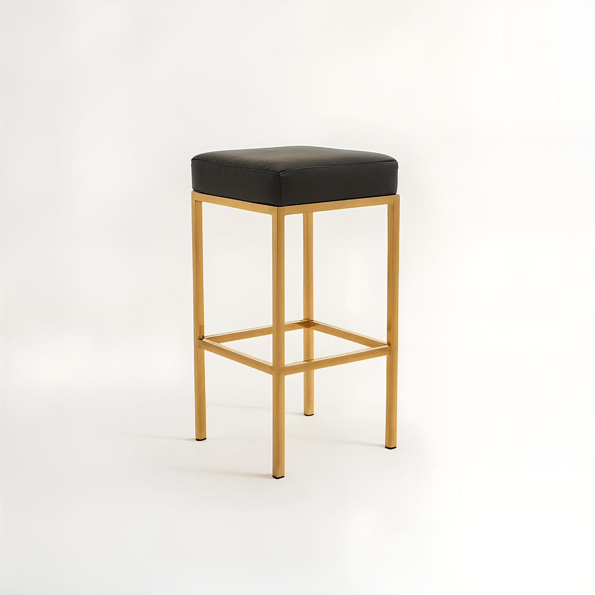 Baina Black And Gold Finish Bar Stool