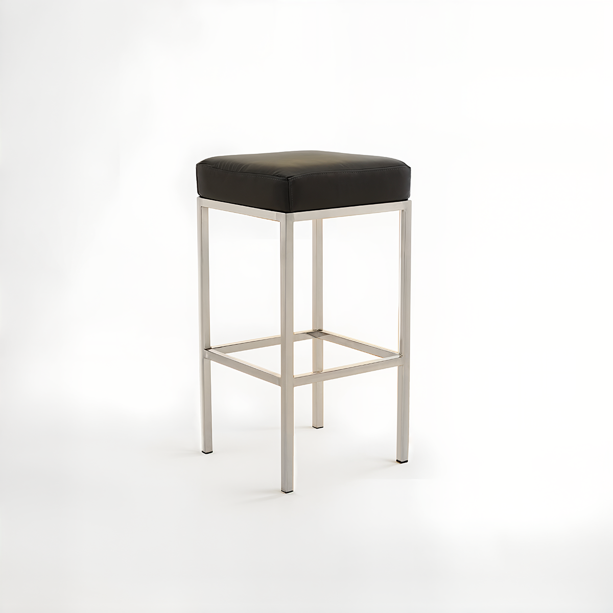 Baina Black And Chrome Finish Bar Stool