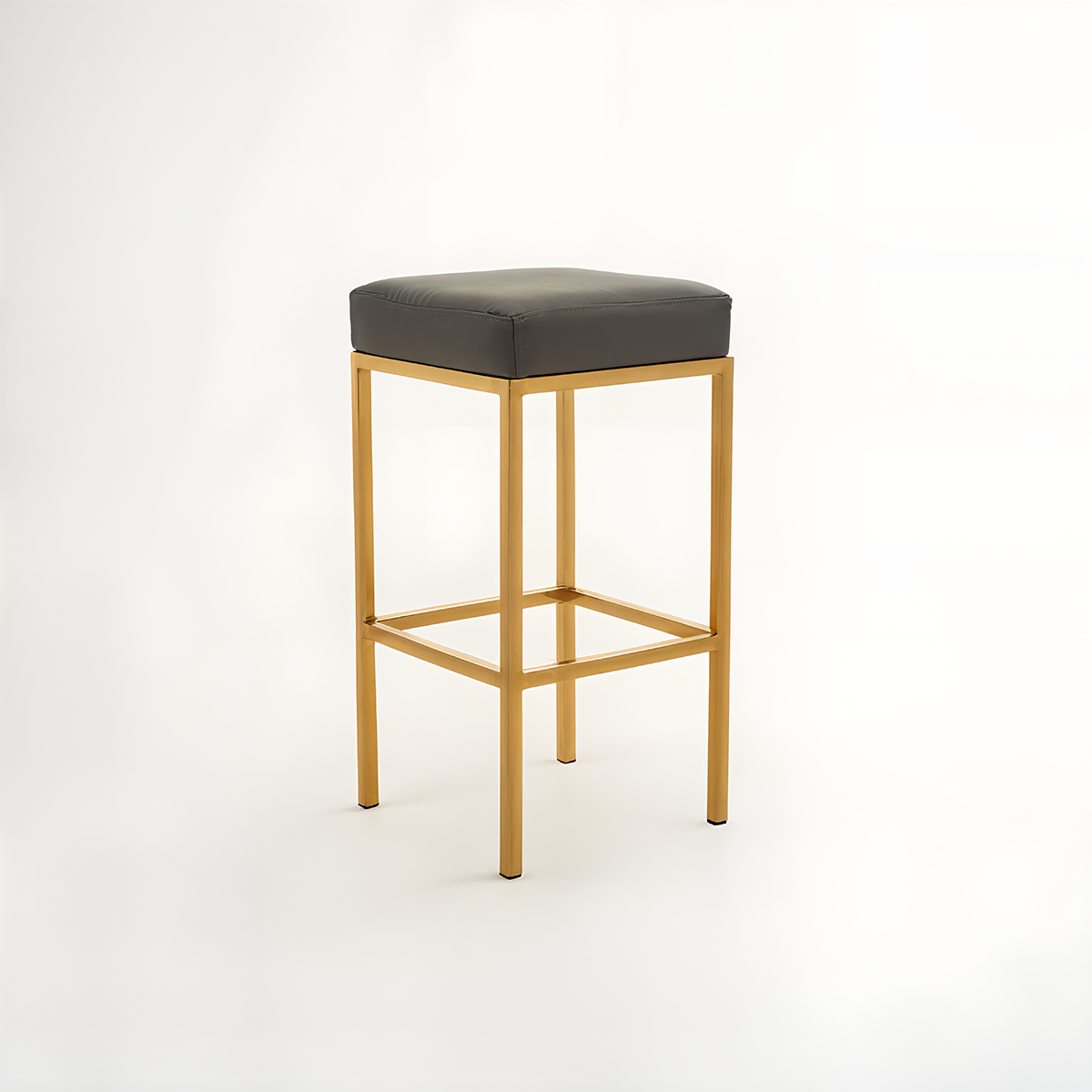 Baina Dark Grey And Gold Finish Bar Stool