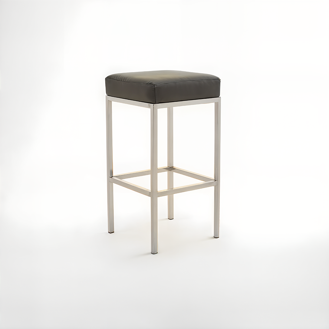 Baina Dark Grey And Chrome Finish Bar Stool