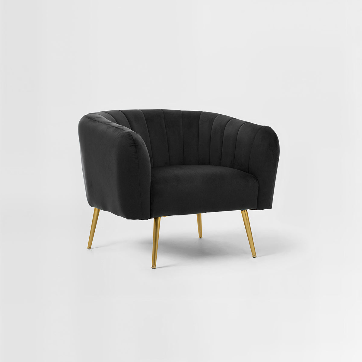 Larissa Black Velvet Chair