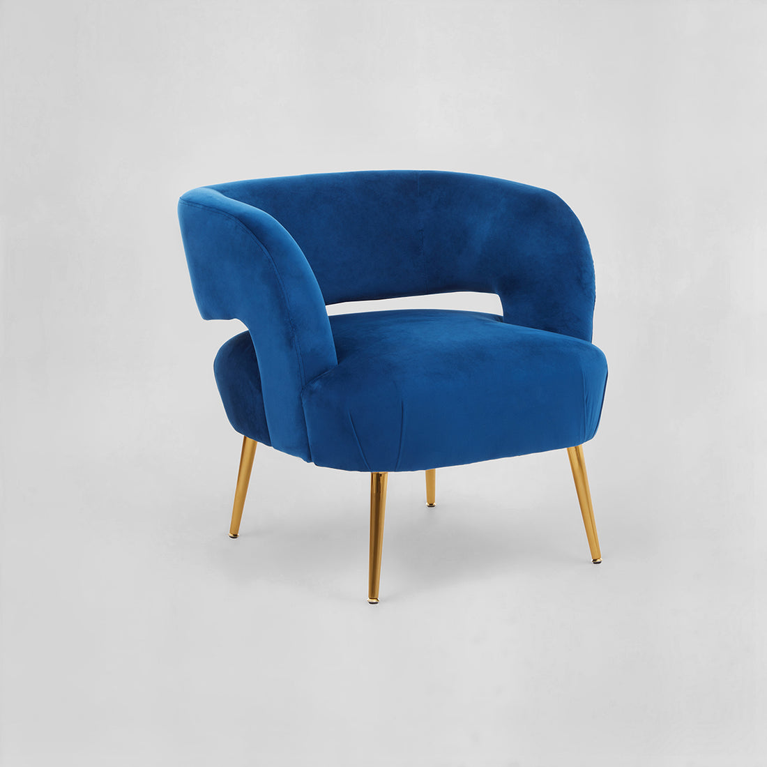 Larissa Blue Velvet Chair