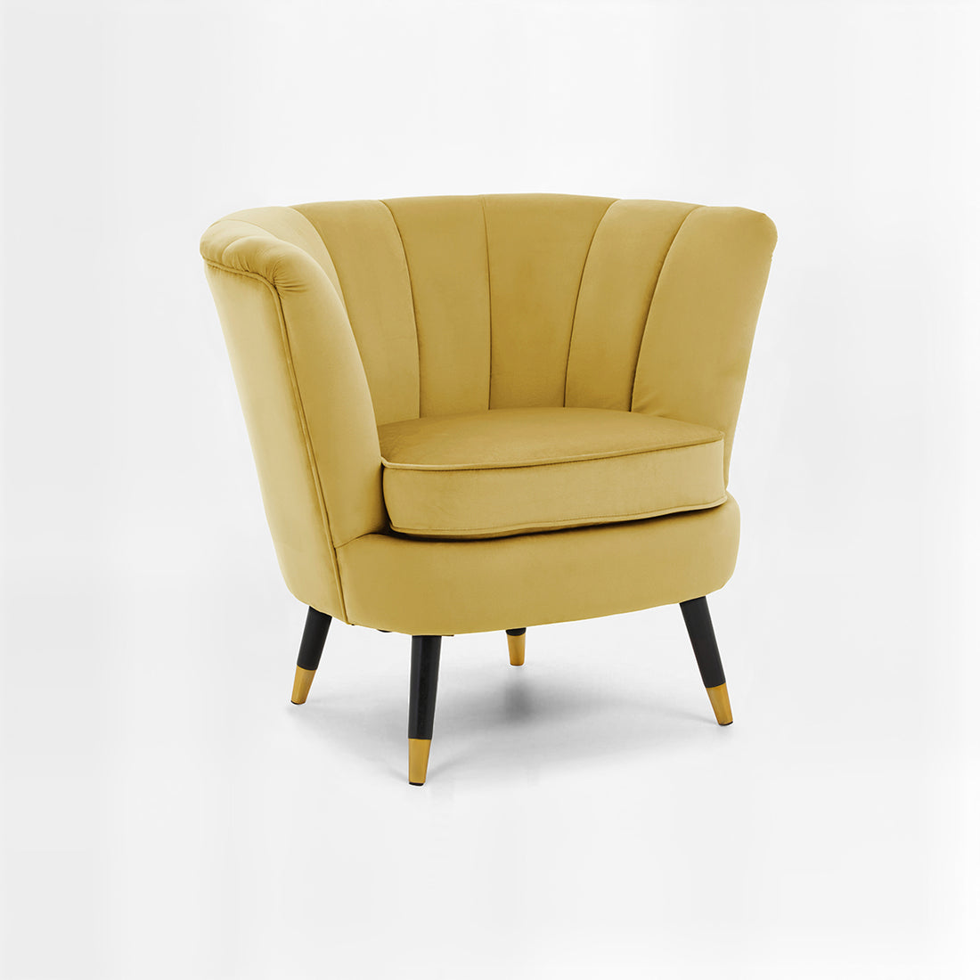 Loretta Pistachio Velvet Shell Accent Chair