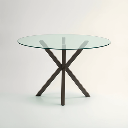 Salford Dining Table With Black Wood Effect Metal Legs