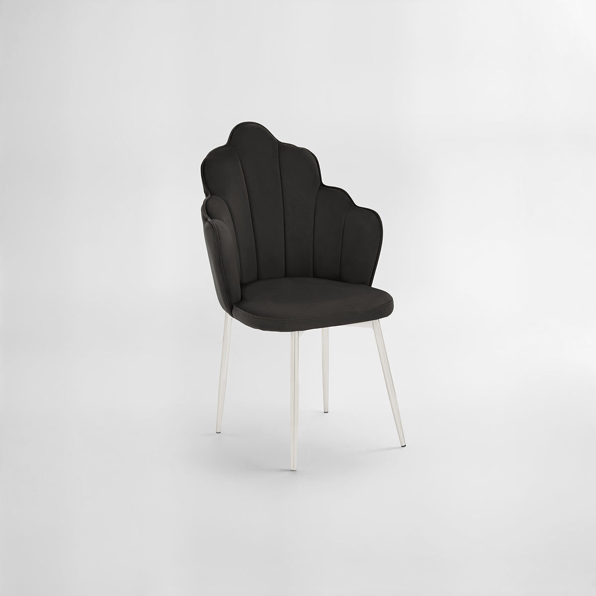 Tian Black Velvet Chair