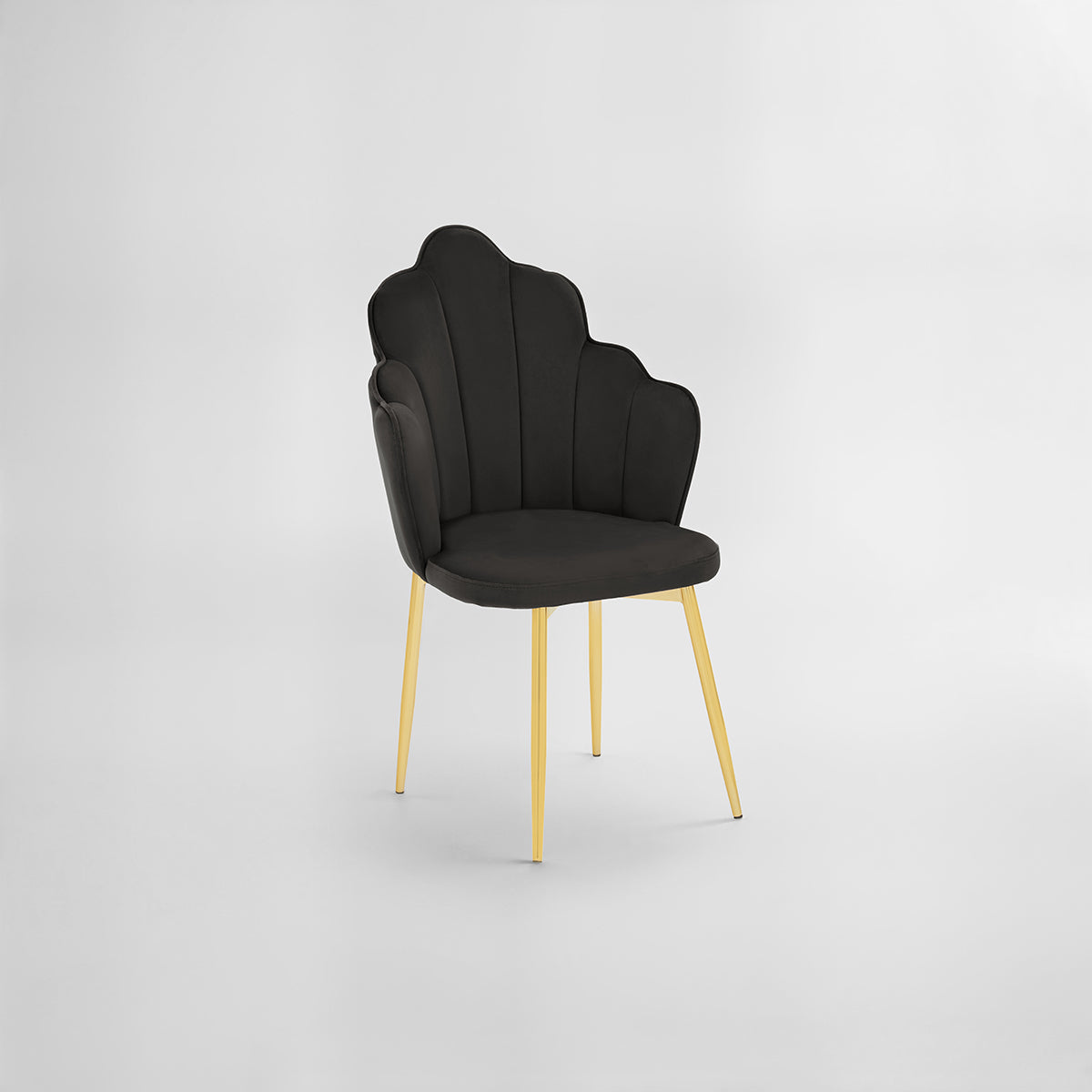 Tian Black Velvet Dining Chair