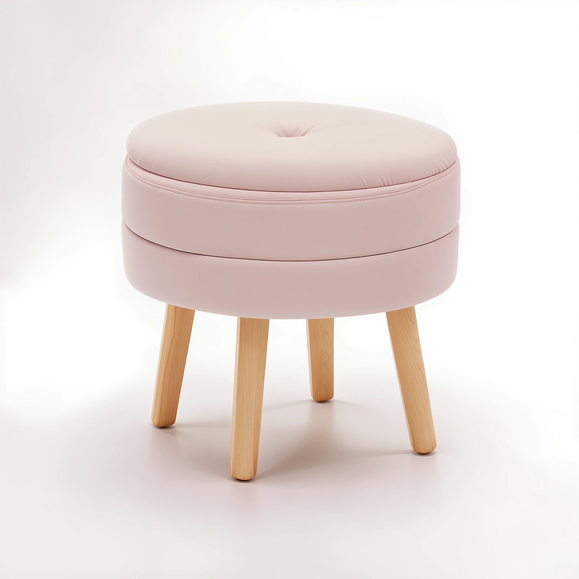 Ivy Pink Velvet Stool