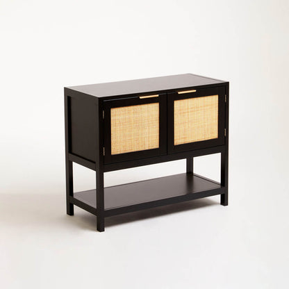 Sherman Black Wood Side Cabinet