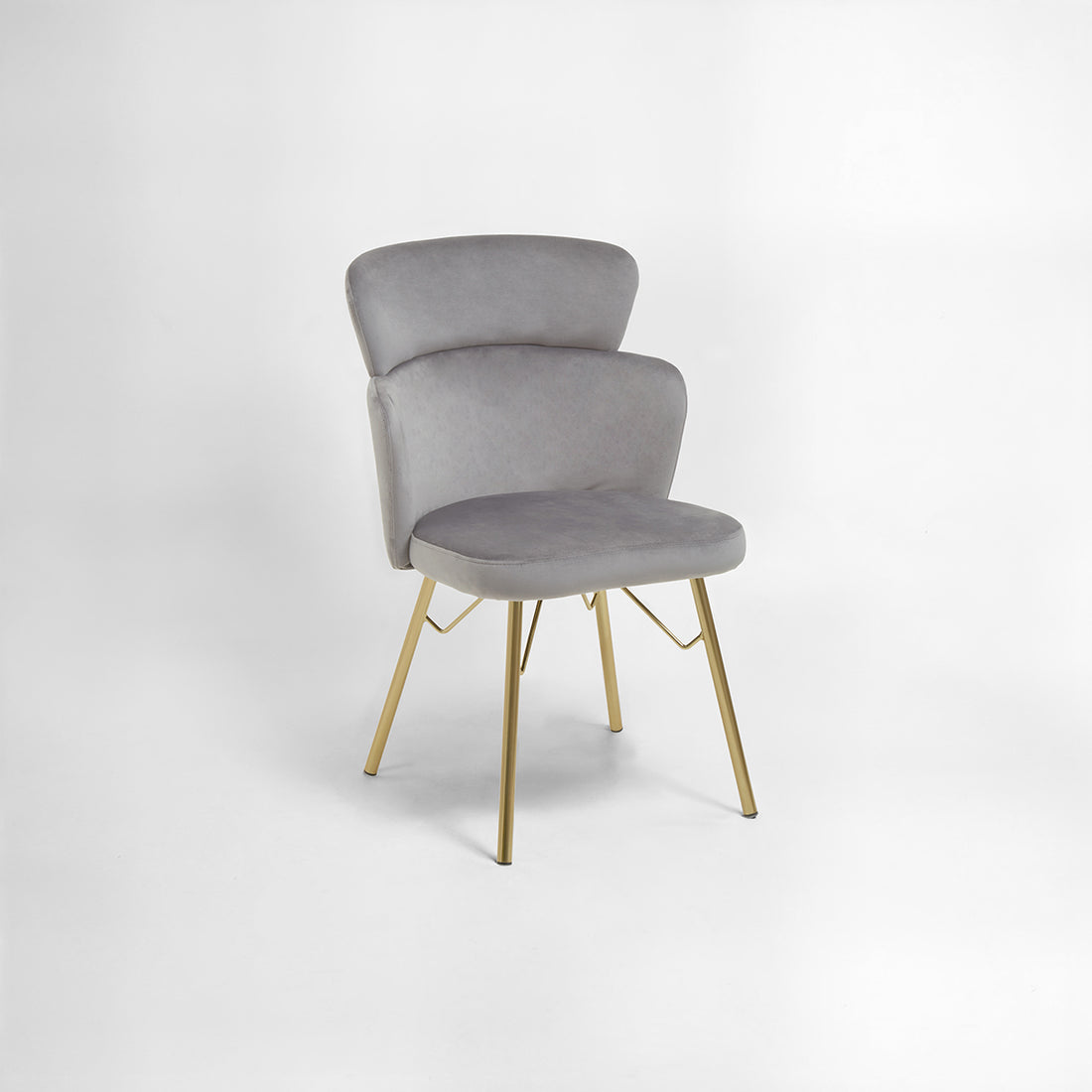 Veneto Grey Velvet Chair