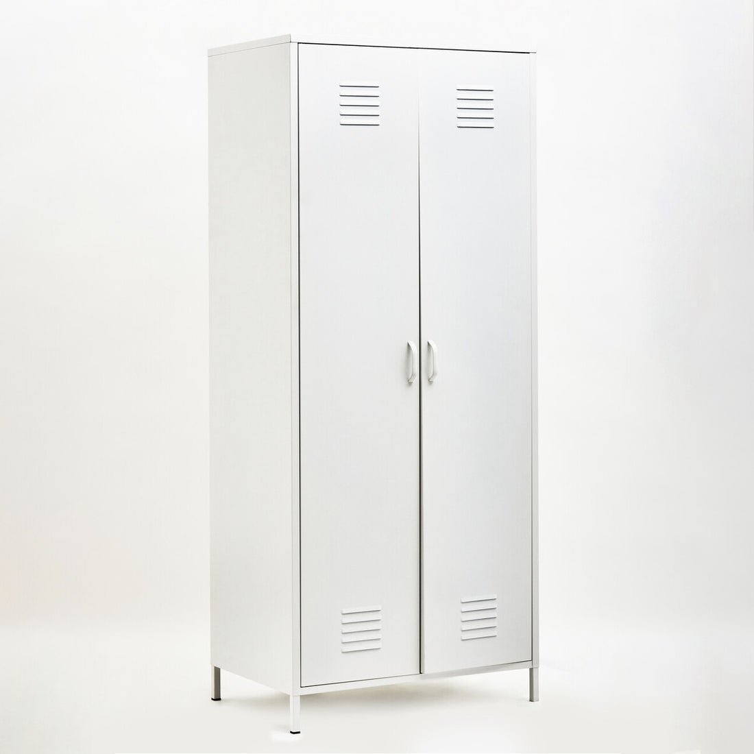 Academy White Two Door Locker Style Wardrobe