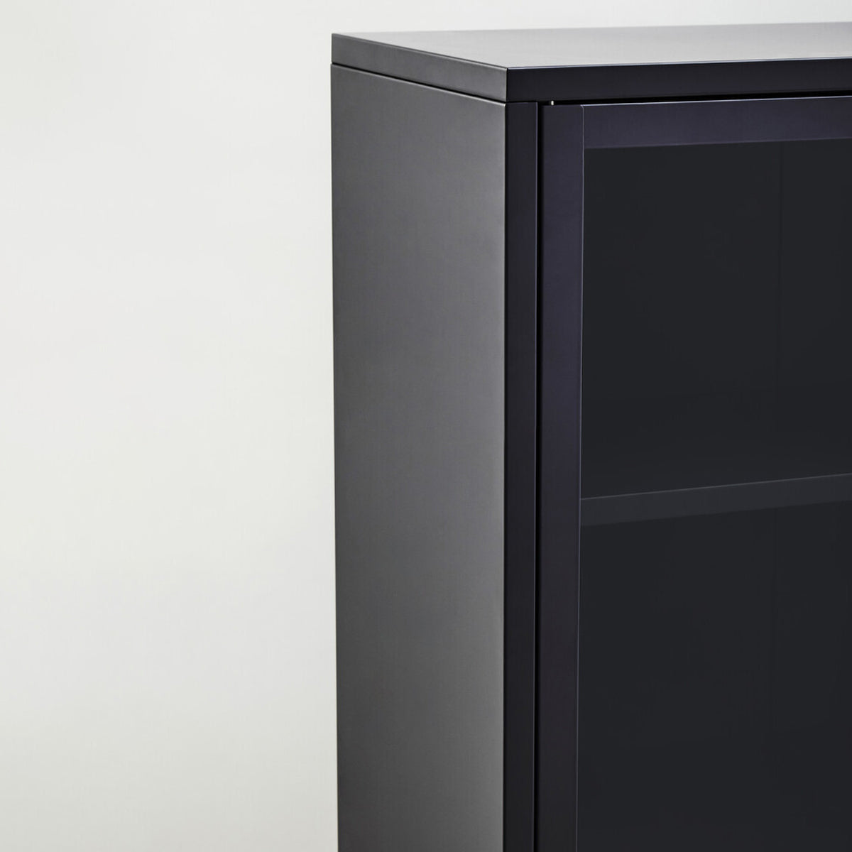 Acier Two Door Black Metal Cabinet