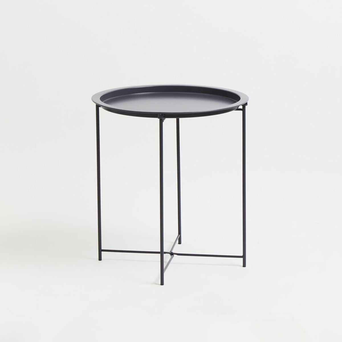 Acero Round Grey Side Table